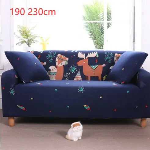 Loveseat Covers Cartoon Cloth LUMERE Dark Blue-190 230cm