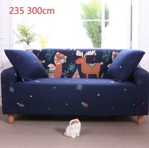 Loveseat Covers Cartoon Cloth LUMERE Dark Blue-235 300cm