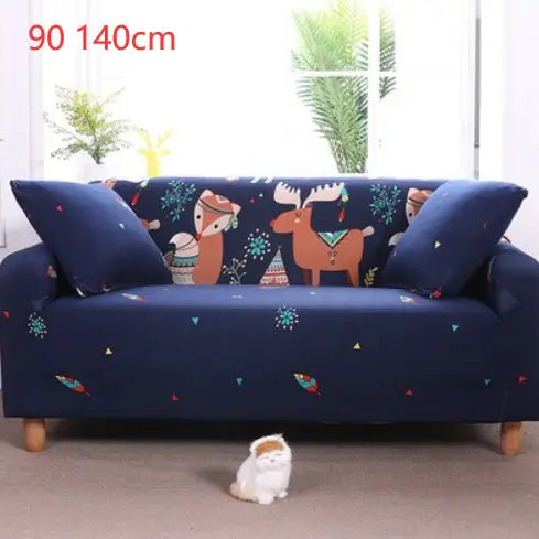 Loveseat Covers Cartoon Cloth LUMERE Dark Blue-90 140cm