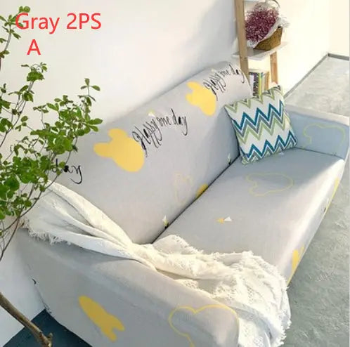 Loveseat Covers Cartoon Cloth LUMERE Gray 2PS-A