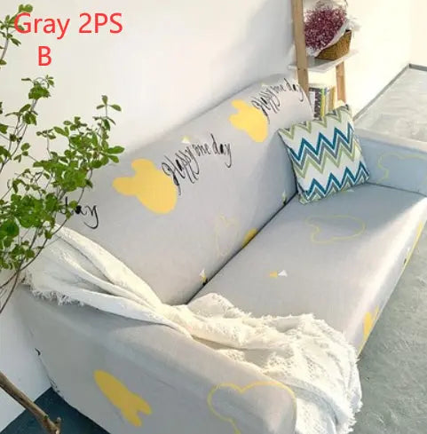 Loveseat Covers Cartoon Cloth LUMERE Gray 2PS-B