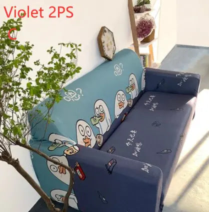 Loveseat Covers Cartoon Cloth LUMERE Violet 2PS-C