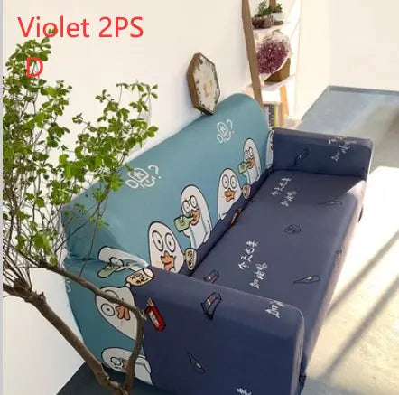 Loveseat Covers Cartoon Cloth LUMERE Violet 2PS-D