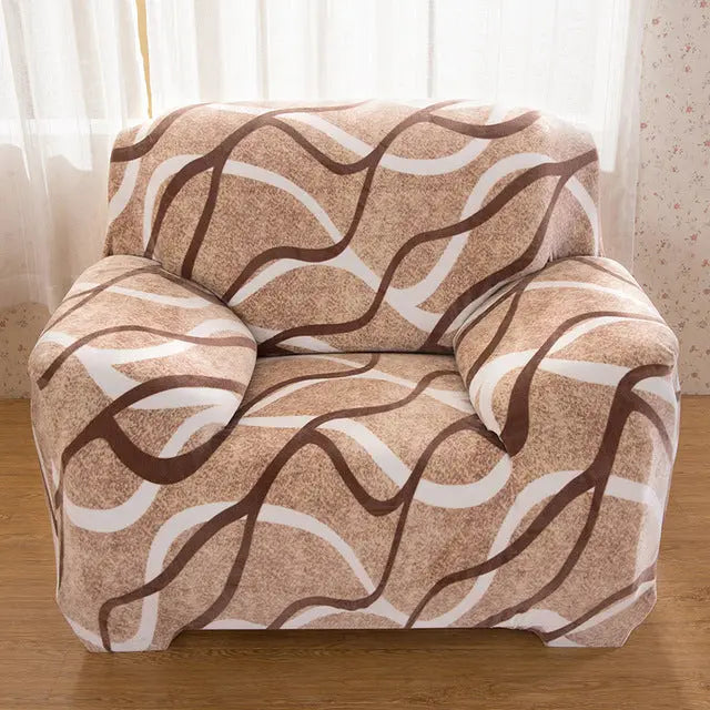 Loveseat Covers Plush Stretchable LUMIERE 2Flower color-235to300cm