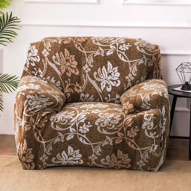 Loveseat Covers Plush Stretchable LUMIERE 4Flower color-235to300cm