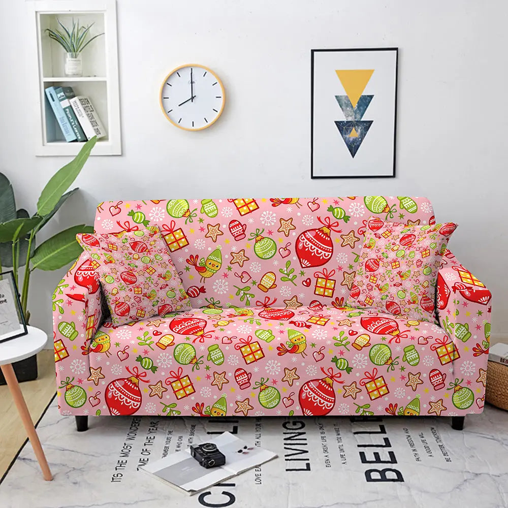 Loveseat Covers Polyester Festive Luminel Christmas4-190to230cm