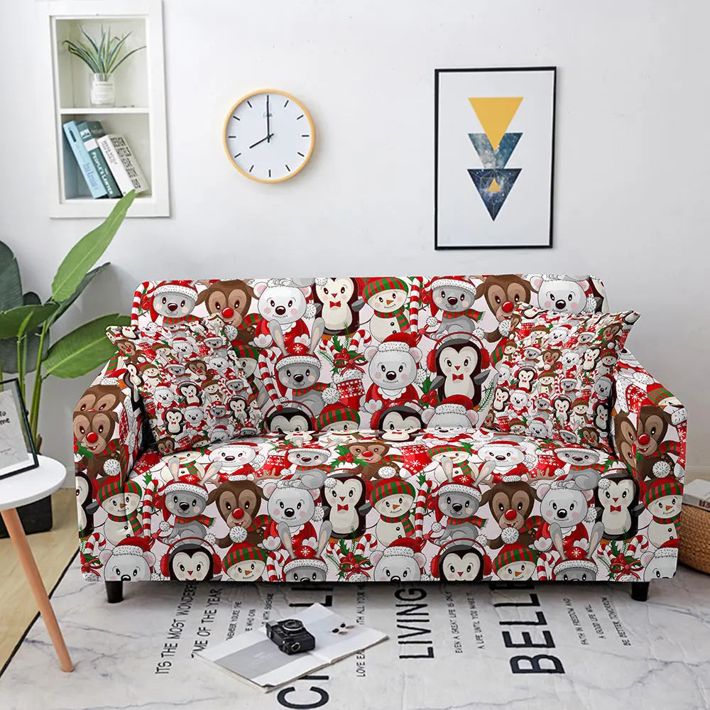 Loveseat Covers Polyester Festive Luminel Christmas6-190to230cm