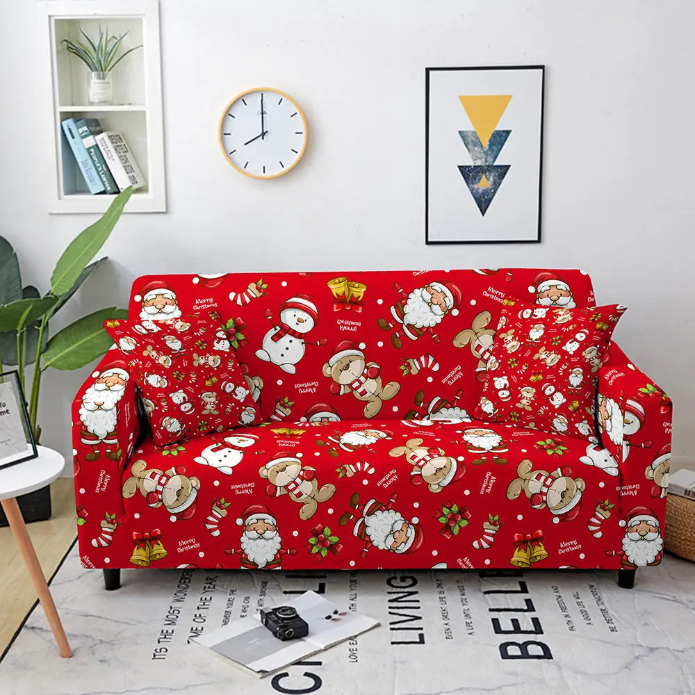 Loveseat Covers Polyester Festive Luminel Christmas7-190to230cm