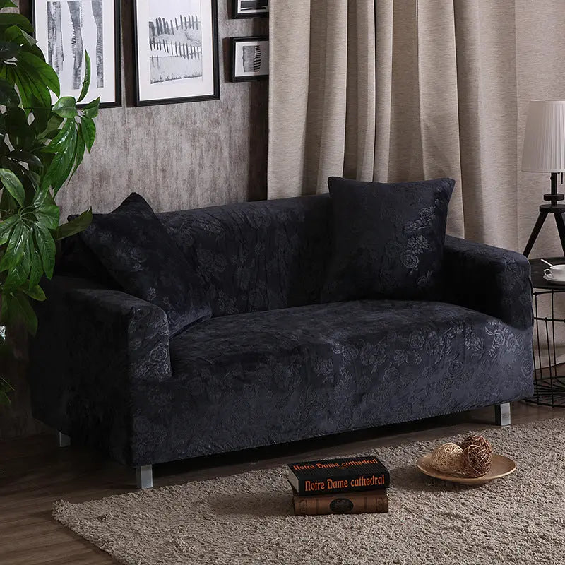 Loveseat Covers Stretch Fit Soline Soot-Double