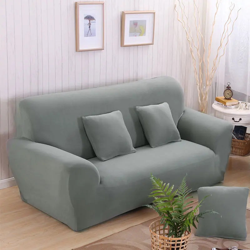 Loveseat Covers Stretch Floral Aveline Silver grey-3seat