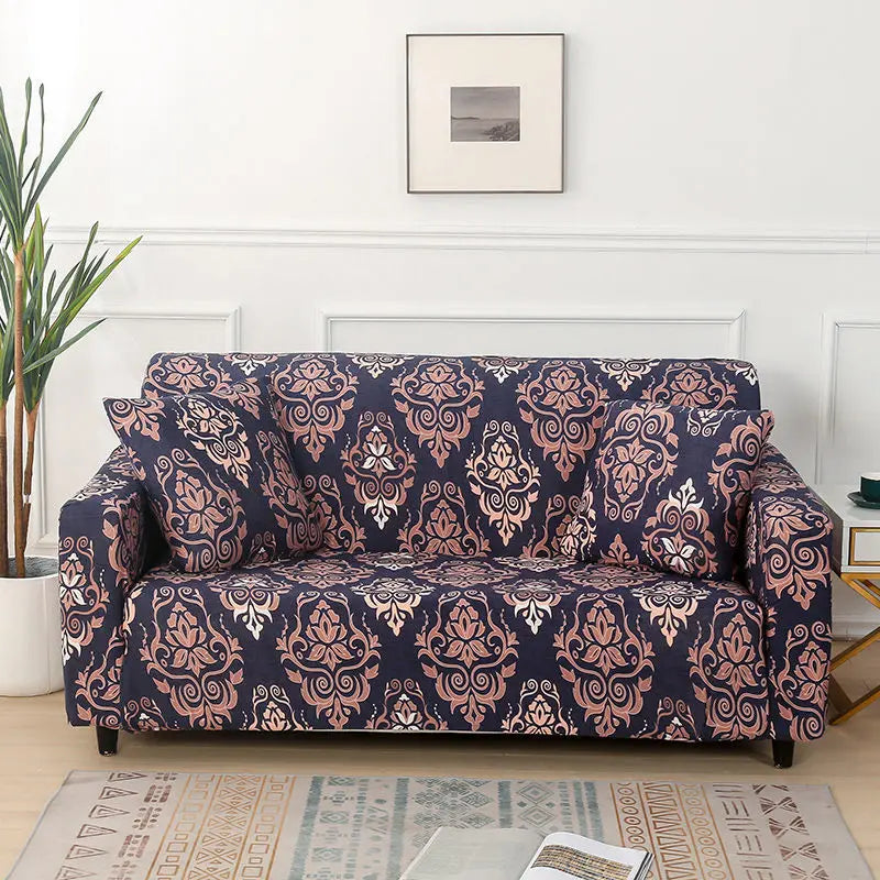 Loveseat Covers Stretch Floral ELISIA Bohemian-Four People