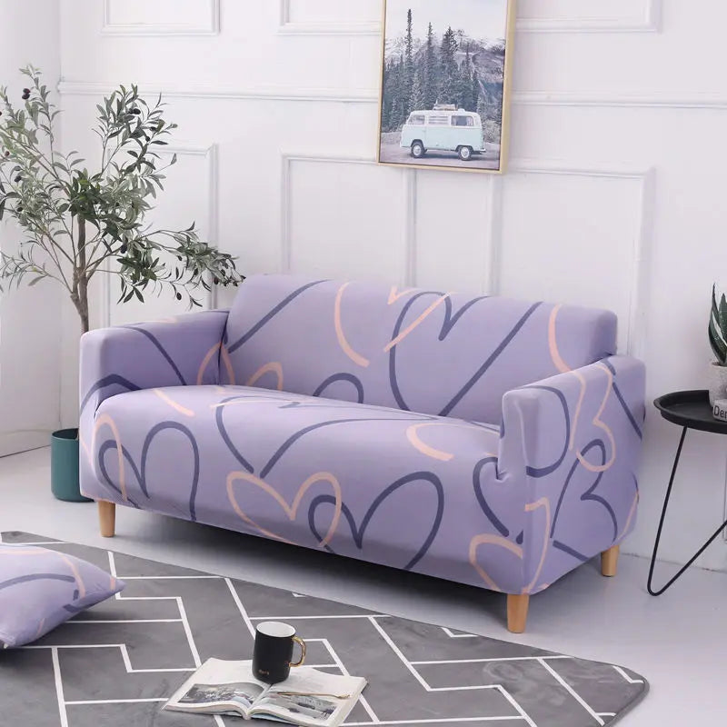 Loveseat Covers Stretch Floral ELISIA Love-Three