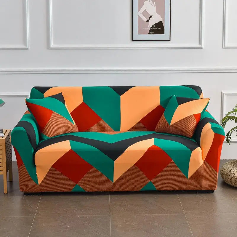 Loveseat Covers Stretch Floral VIRELLE Bohemian-Three