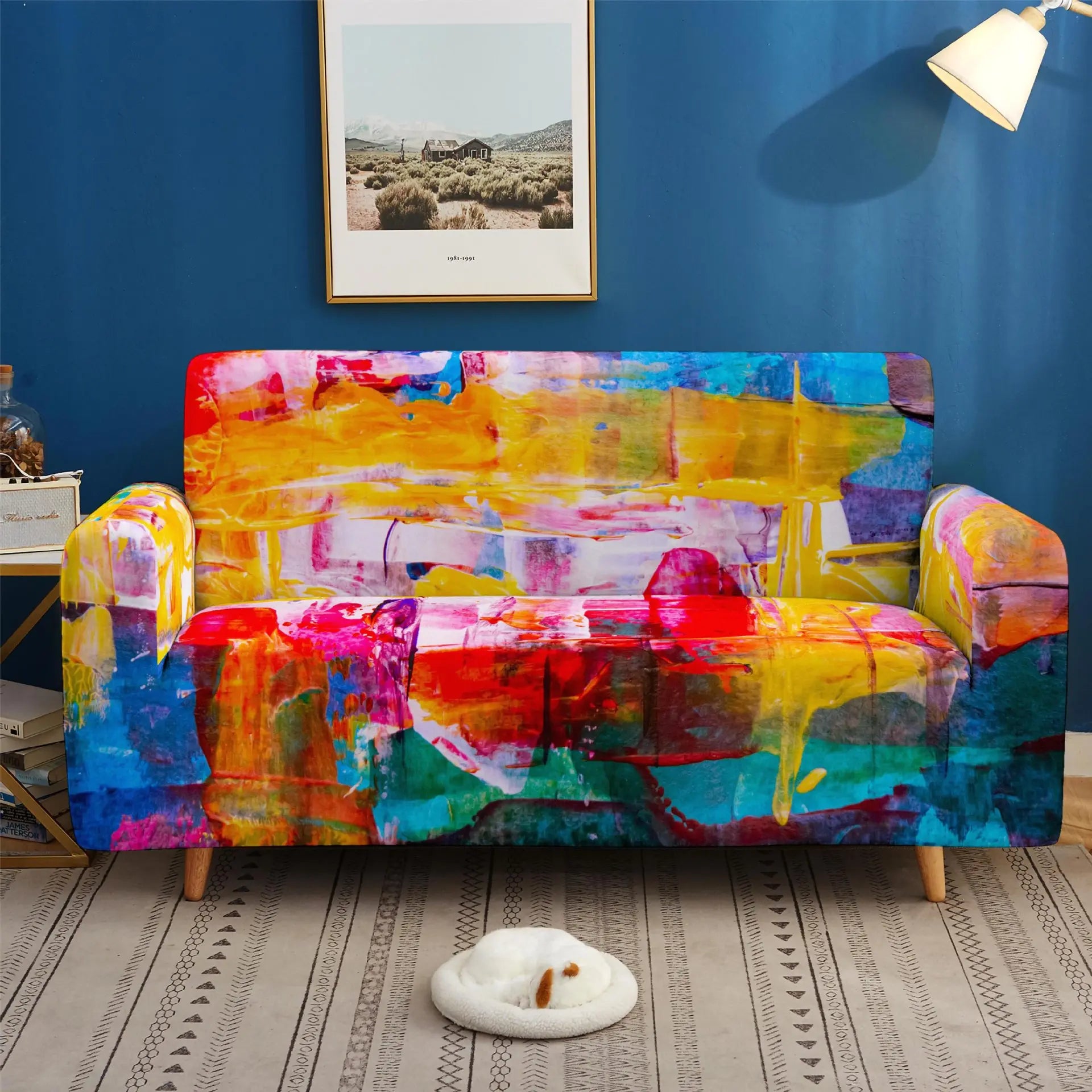 Loveseat Covers Stretch Non-Slip CHERIEA BDB51-235x300cm Four Seat