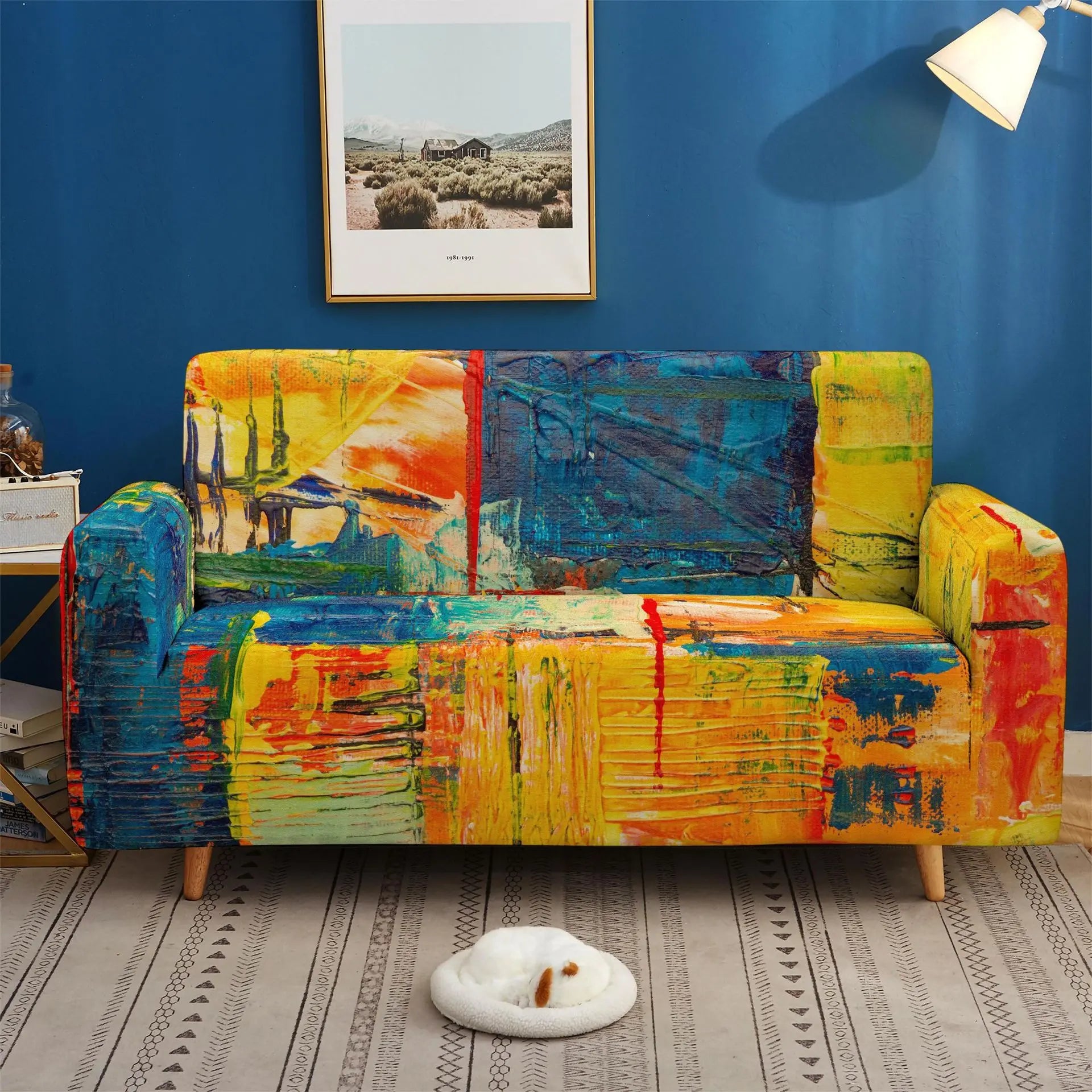 Loveseat Covers Stretch Non-Slip CHERIEA BDB48-235x300cm Four Seat