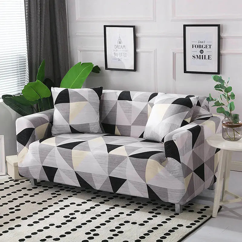 Loveseat Covers Stretch Print ELISIA 3 Style-Four people