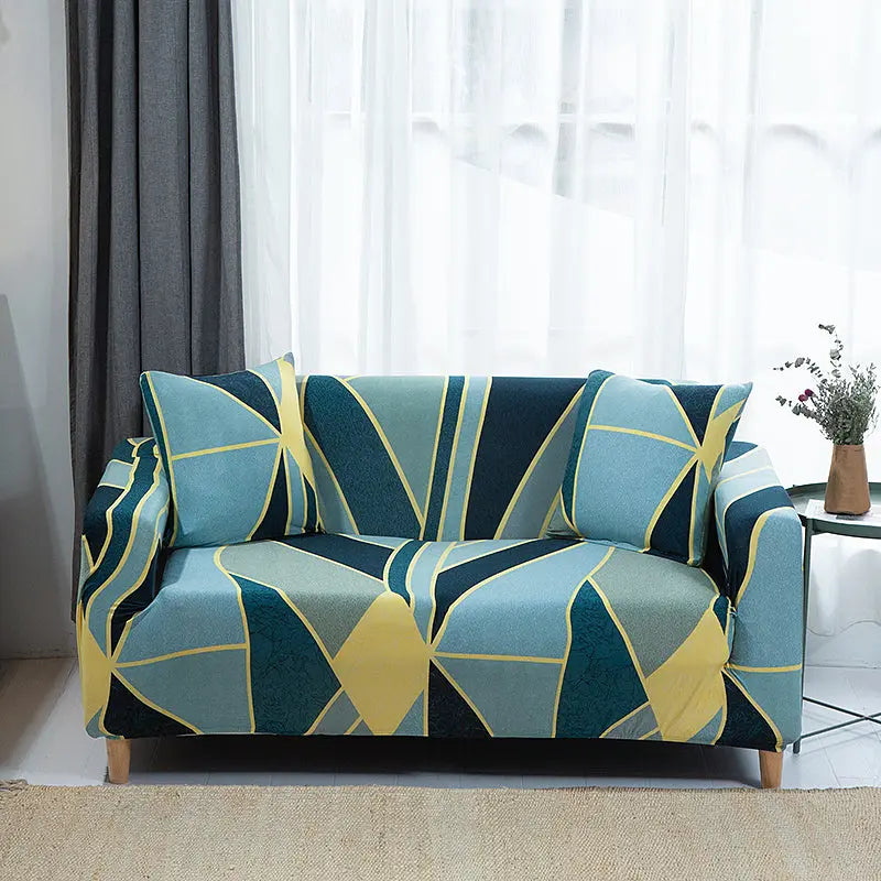 Loveseat Covers Stretch Striped AURELIA A1-235to300cm for four persons