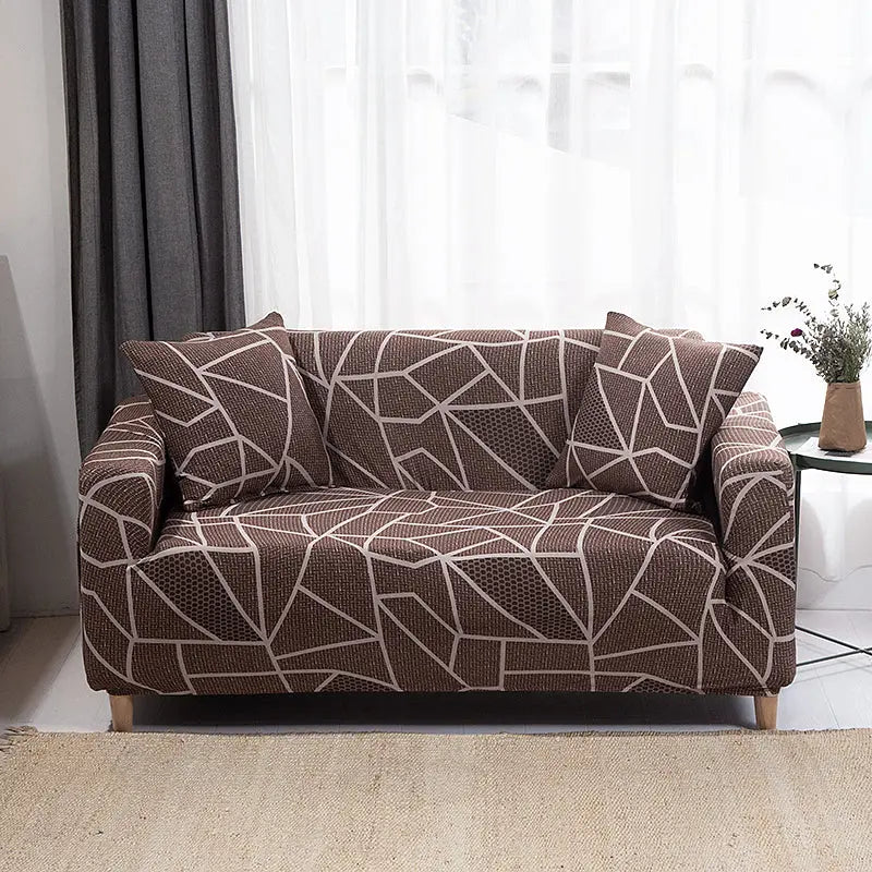 Loveseat Covers Stretch Striped AURELIA A5-Three persons185 to230cm
