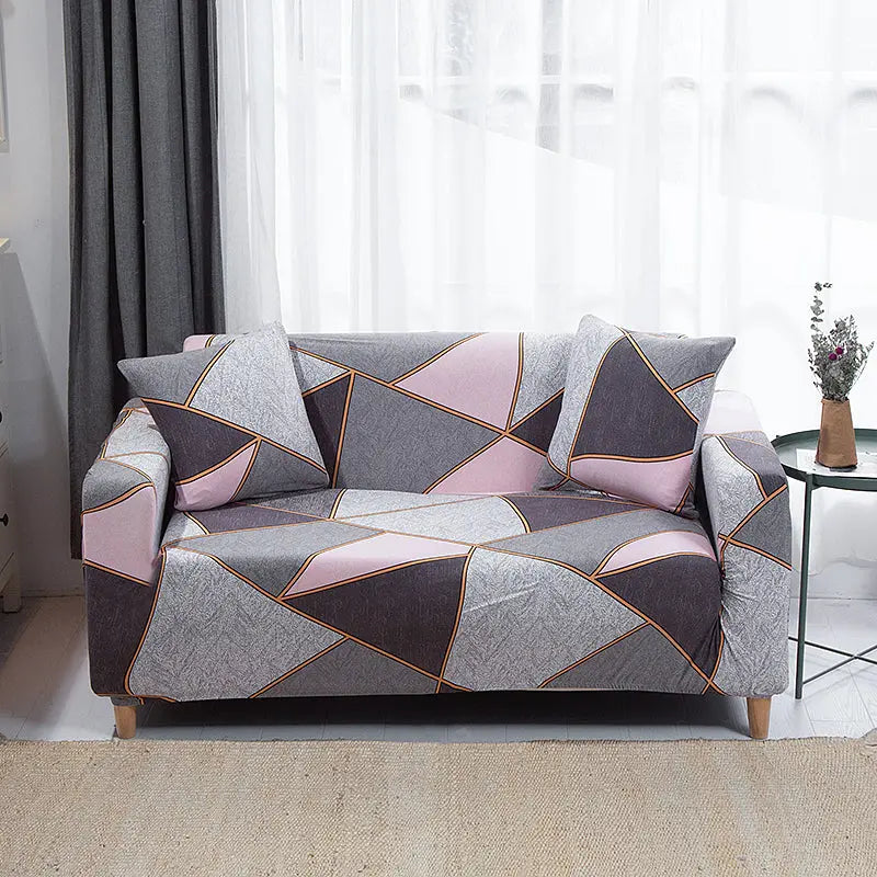 Loveseat Covers Stretch Striped AURELIA A6-235to300cm for four persons