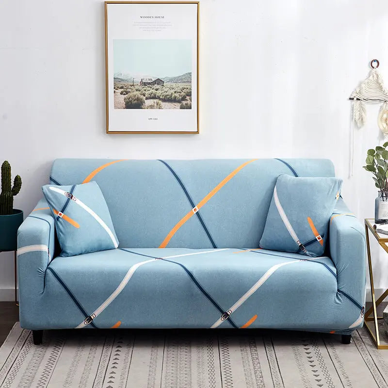 Loveseat Covers Stretchable Geometric LUMIÈRE Time-Two people