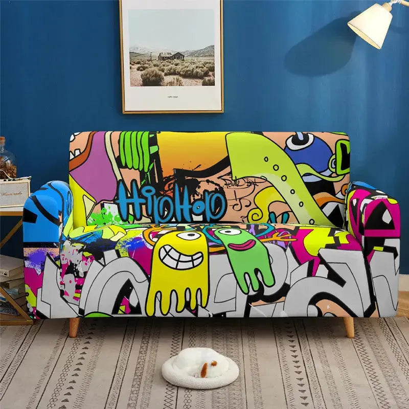 Loveseat Covers Stretchable Modern LUMIERA Style2-Four people