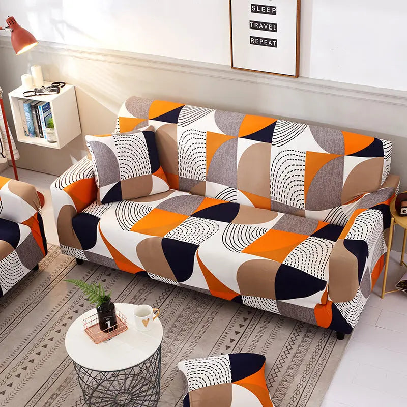 Loveseat Covers Stretchable Non-Slip LUMIERA Geometry-190to230 Three People