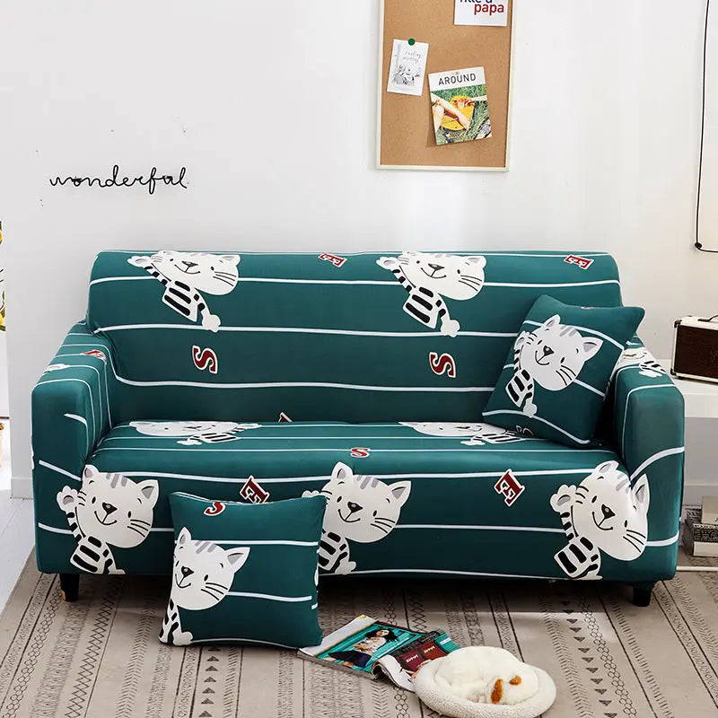 Loveseat Covers Stretchable Pet-Friendly LUMIERA Tiger-Double
