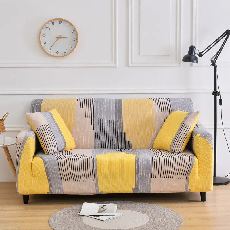 Loveseat Covers Stretchable Polyester ELANCIER Elegant-Double 145to180cm