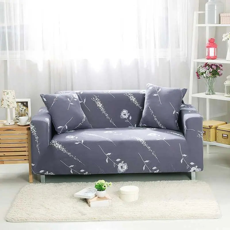 Loveseat Covers Stretchable Polyester FLORELLE 6 style-4 seat