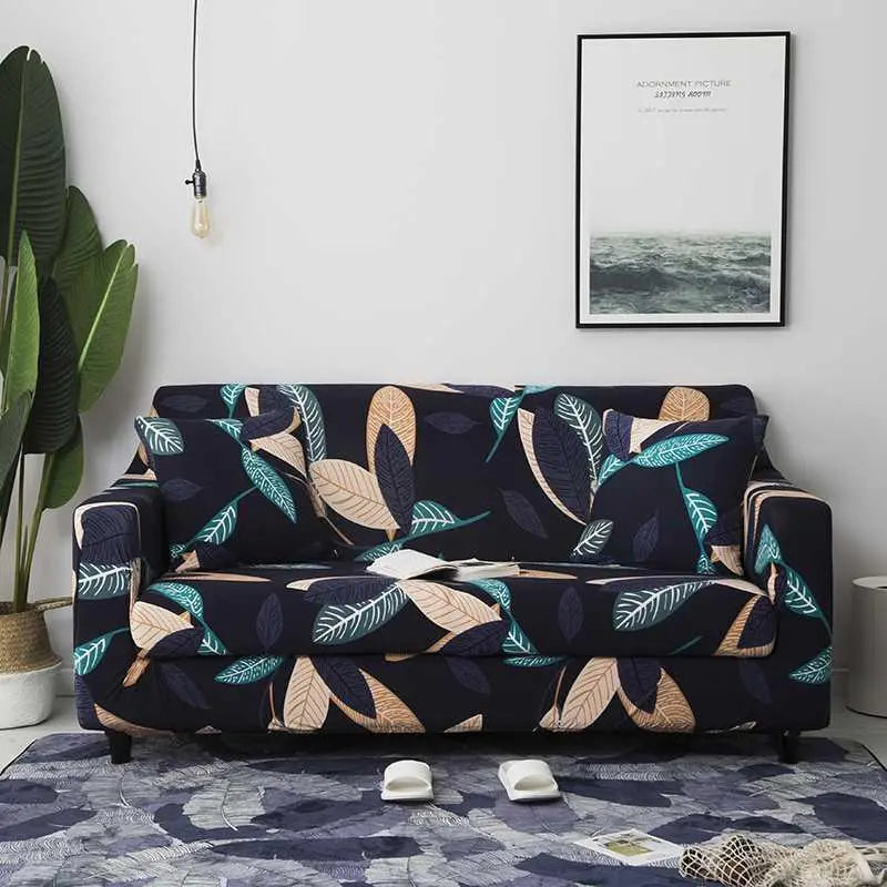 Loveseat Covers Stretchable Polyester LUMIERE 8 style-4 seat