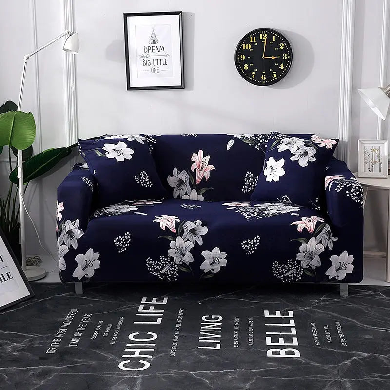 Loveseat Covers Stretchable Polyester LUMIERE Colorful-Three Seat Sofa Cover