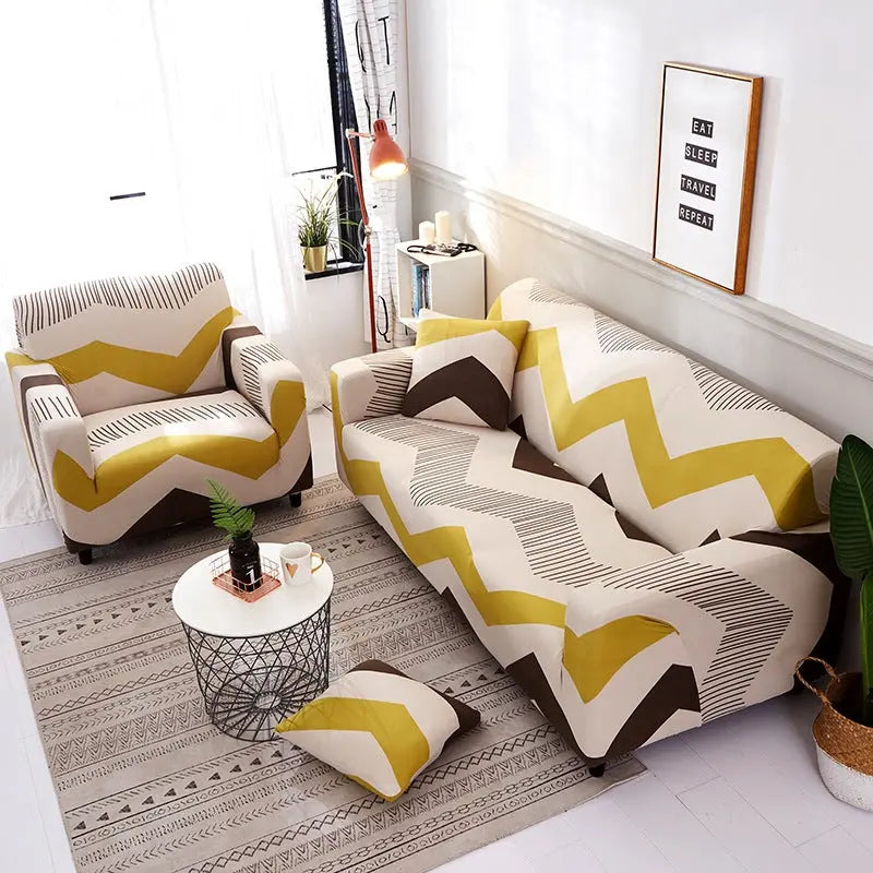 Loveseat Covers Stretchable Polyester LUMIÈRE