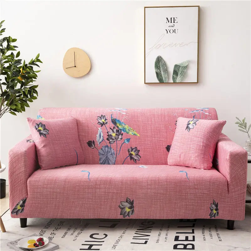 Loveseat Covers Stretchable Polyester LUMIERE Peacock-Three Seat Sofa Cover