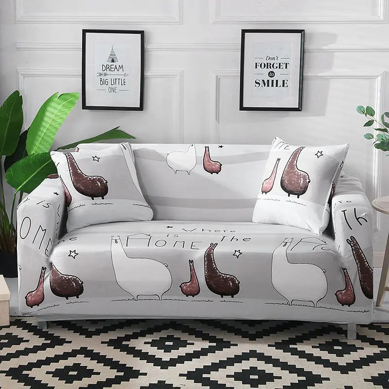 Loveseat Covers Stretchable Polyester LUMIERE ThisHome-Three Seat Sofa Cover
