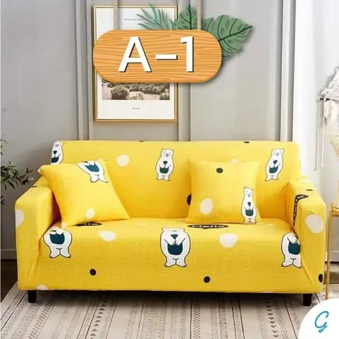 Loveseat Covers Stretchable Printed Éclatia A1-2seat 2pillows