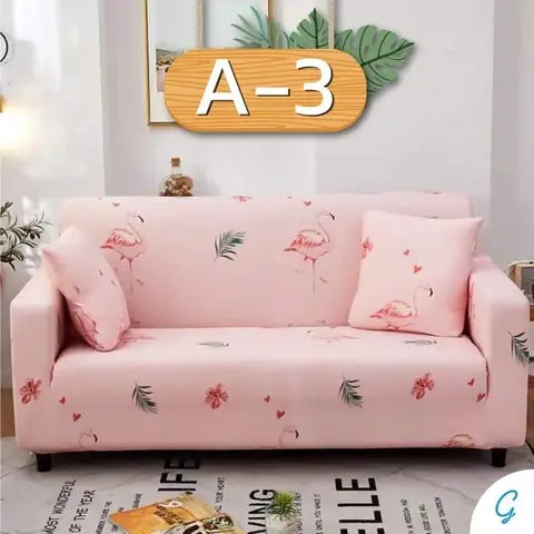 Loveseat Covers Stretchable Printed Éclatia A3-3seat 2pillows