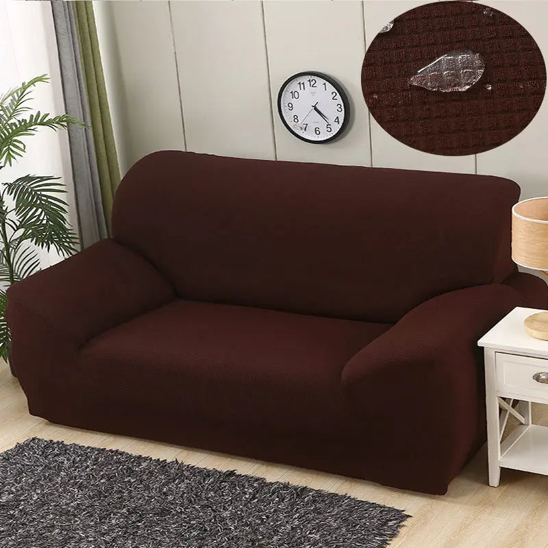 Loveseat Covers Waterproof Knitted Éclara Brown-Individual