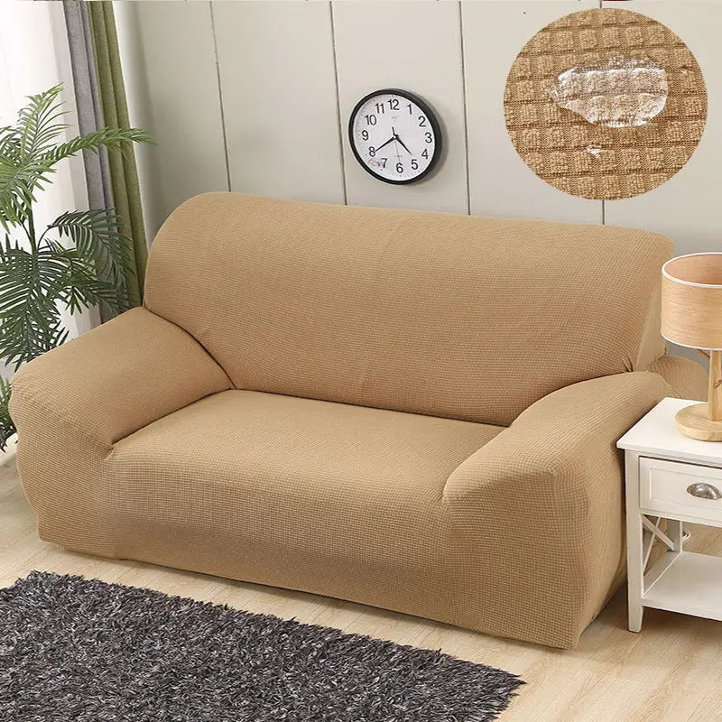 Loveseat Covers Waterproof Knitted Éclara Camel-Double