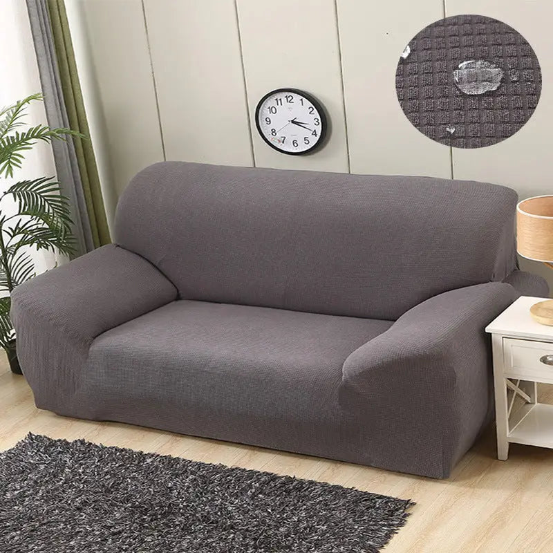 Loveseat Covers Waterproof Knitted Éclara Gray-Double