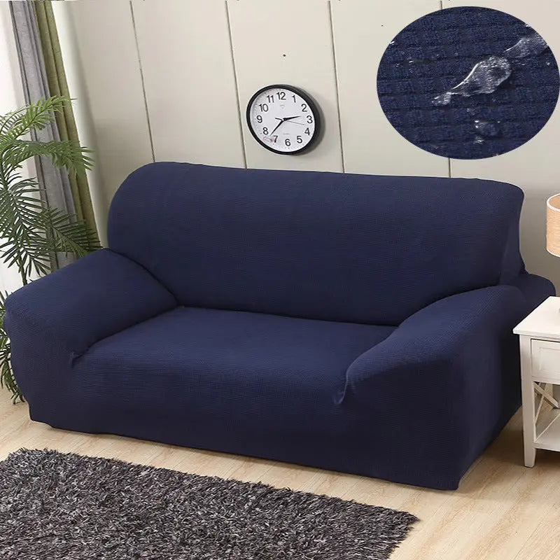 Loveseat Covers Waterproof Knitted Éclara Navy Blue-Individual