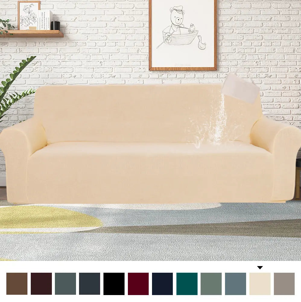 Loveseat Covers Waterproof Pet-Friendly EAUCLAIR Beige-4 seater