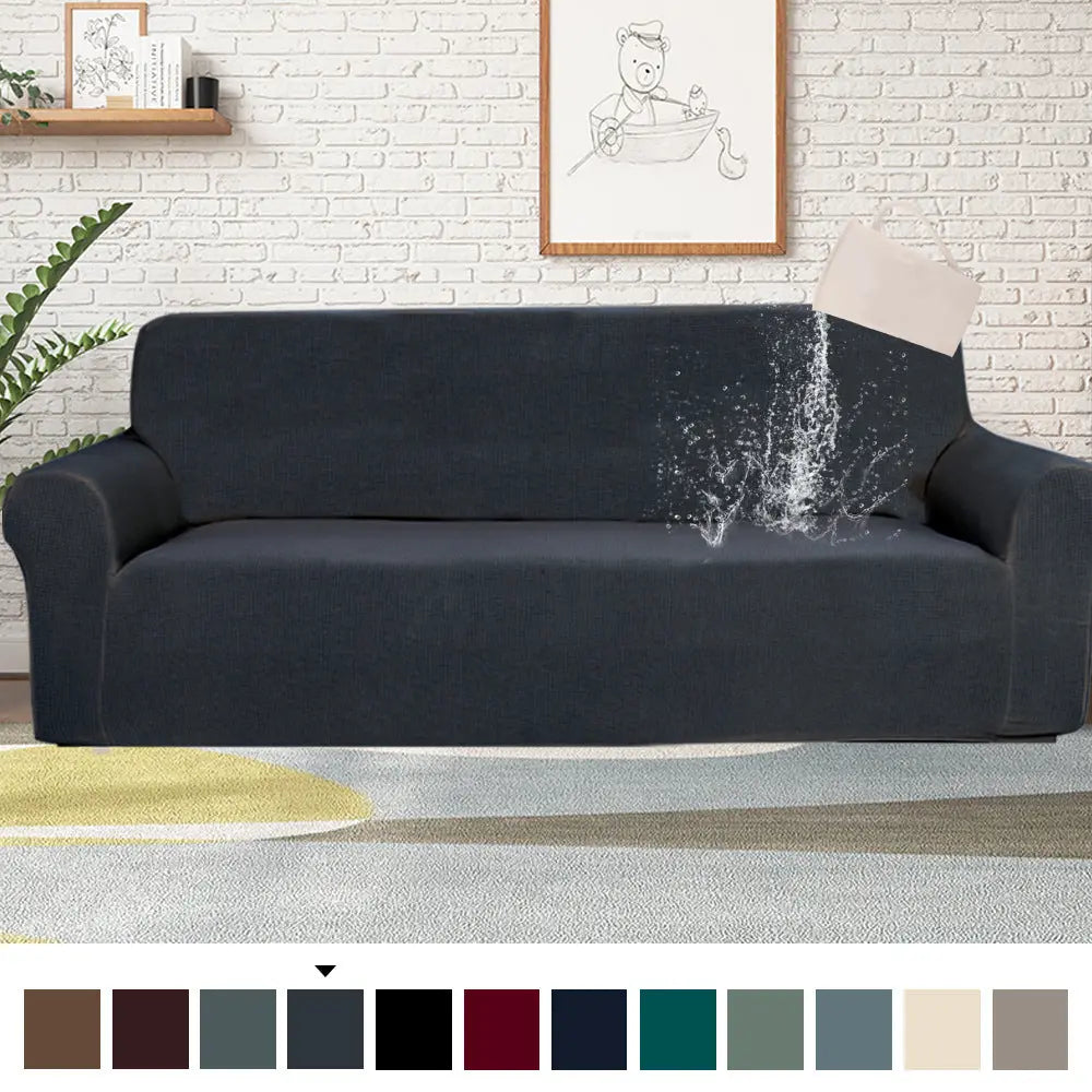 Loveseat Covers Waterproof Pet-Friendly EAUCLAIR Dark Grey-1seat