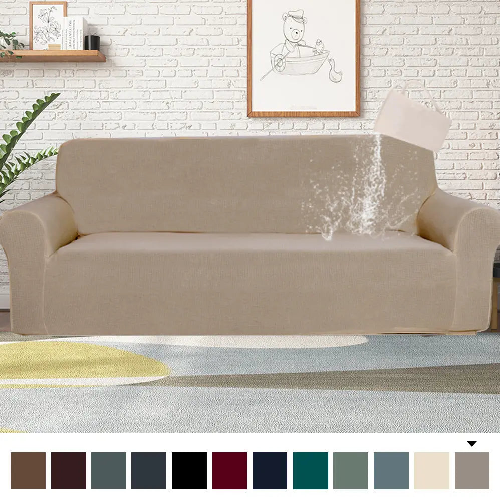 Loveseat Covers Waterproof Pet-Friendly EAUCLAIR Khaki-1seat