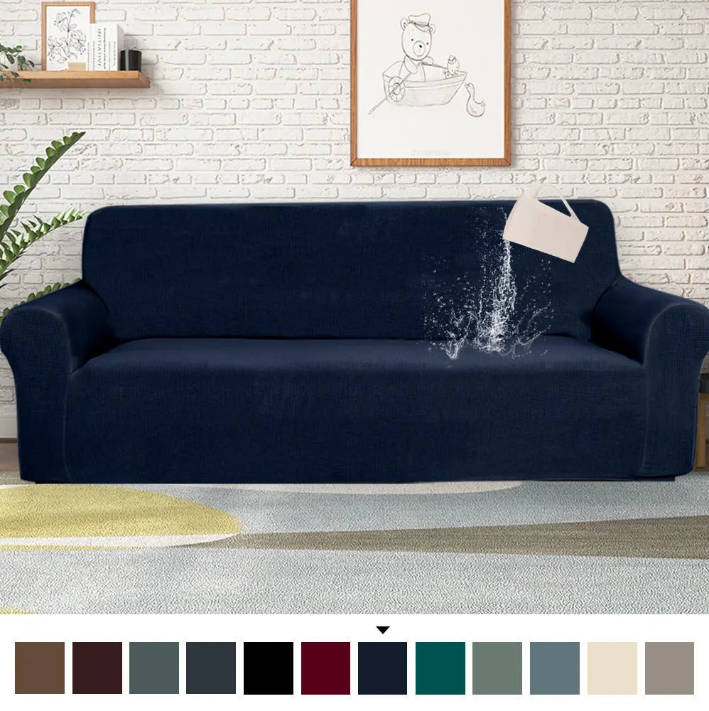 Loveseat Covers Waterproof Pet-Friendly EAUCLAIR Navy Blue-3seater