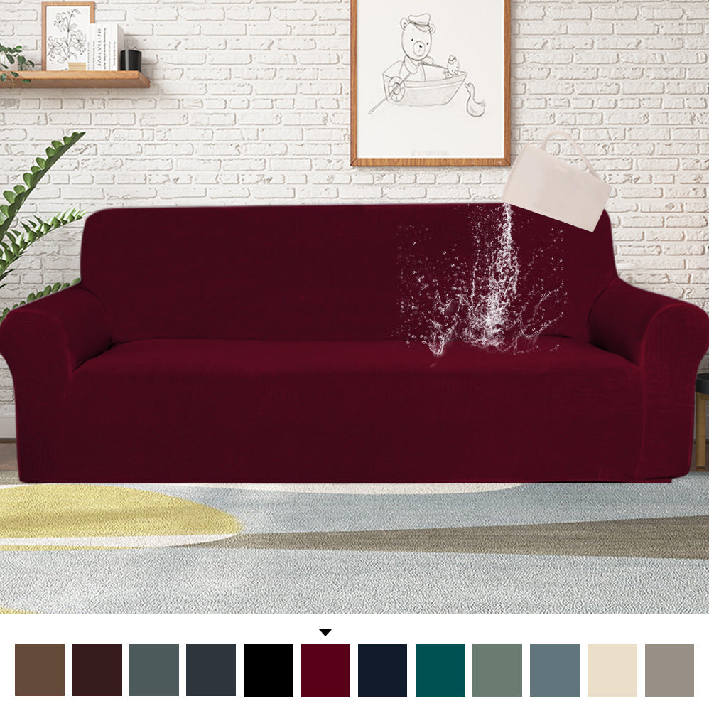 Loveseat Covers Waterproof Polyester LUMIERE Wine Red-2seater