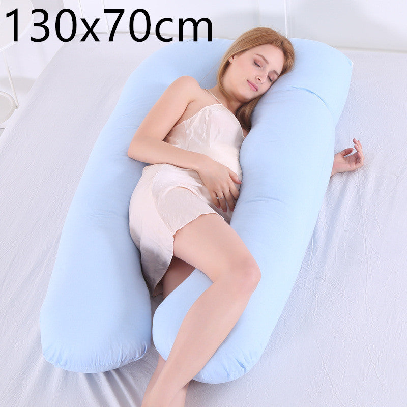 Maternity Body Pillow Cotton Comfort LUNELLE Blue 130x70cm