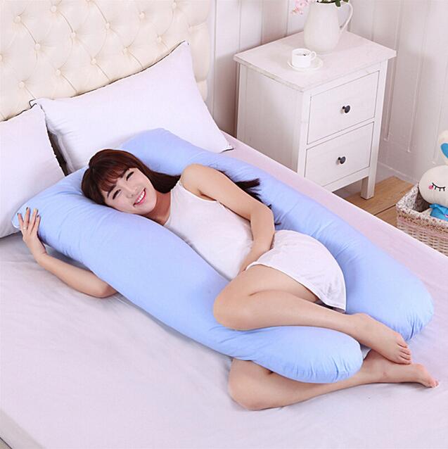 Maternity Body Pillow Cotton Comfort LUNELLE Blue