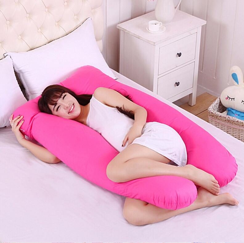 Maternity Body Pillow Cotton Comfort LUNELLE Hot Pink