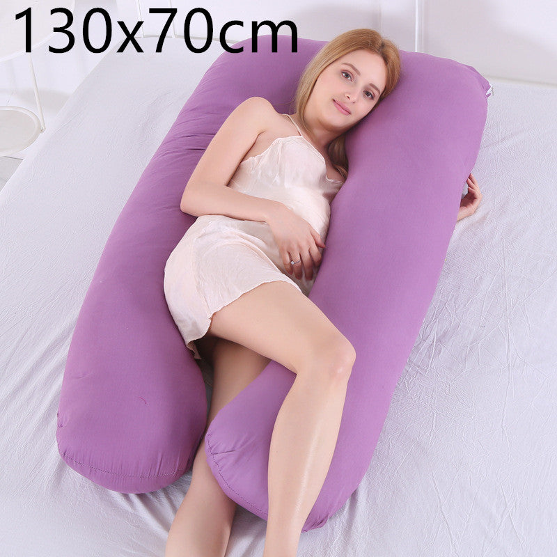 Maternity Body Pillow Cotton Comfort LUNELLE Purple 130x70cm