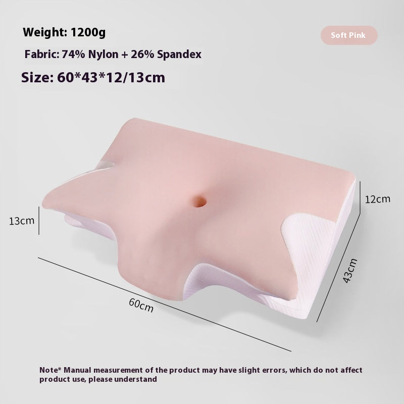 Memory Foam Cervical Contour Pillow AVELIN Soft Pink-60X43X13